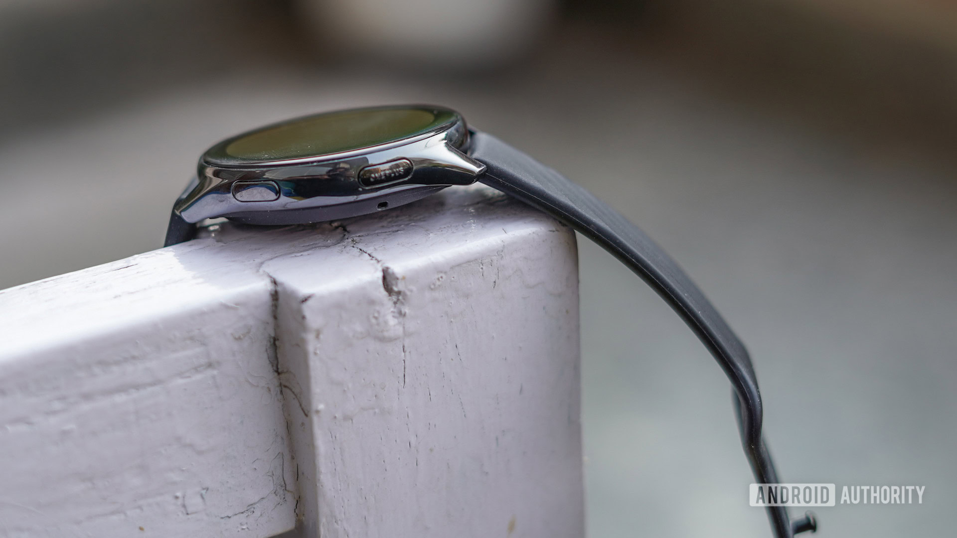 OnePlus Watch side profile with buttons exposed