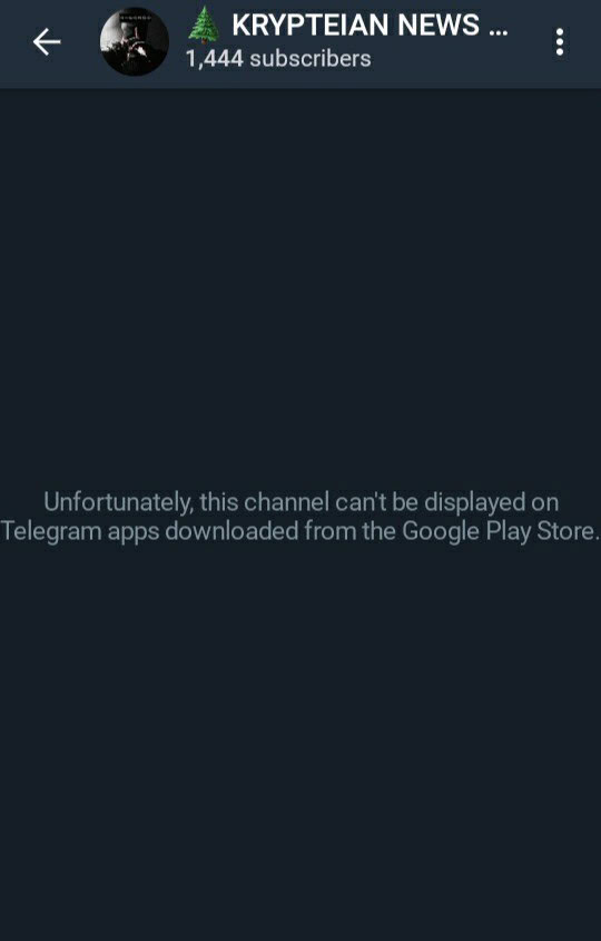 Telegram blocked channel