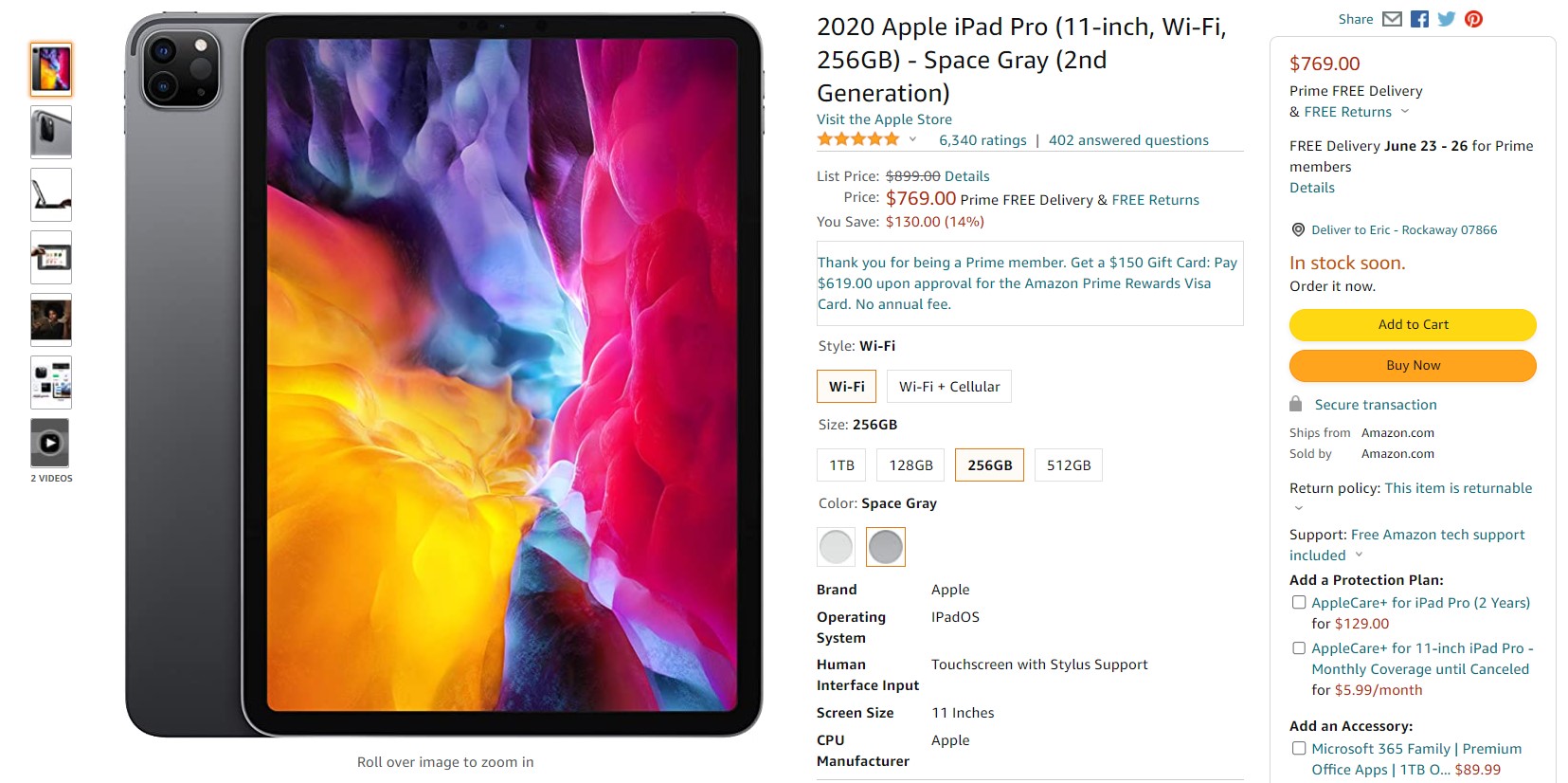 2020 Apple iPad Pro Amazon Deal