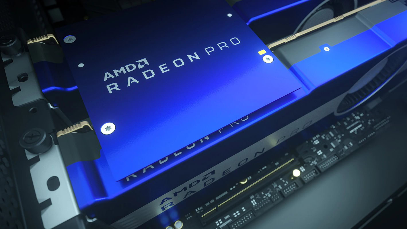 AMD Radeon Pro series GPU Radeon Pro VII installed