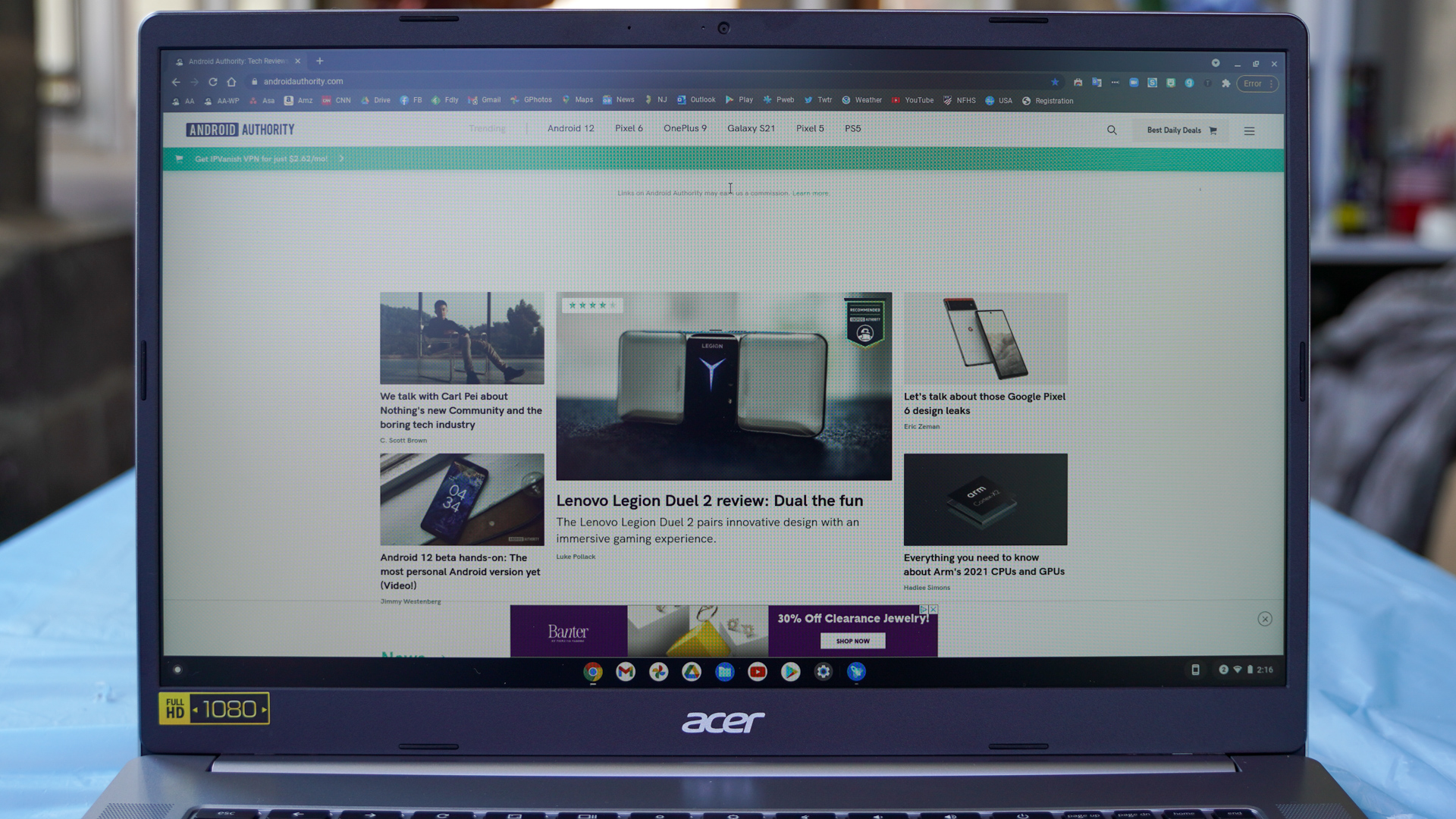 Acer Chromebook 317 display