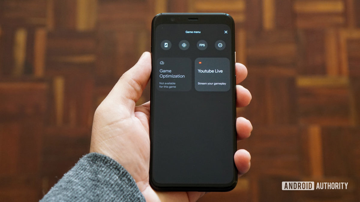 Android 12 beta game mode on Pixel 4