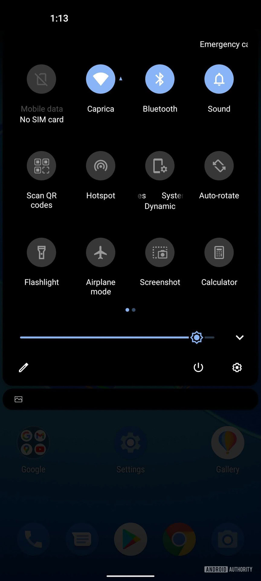 Asus Zenfone 8 quick settings