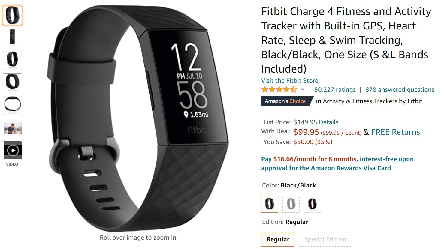Oferta de Fitbit Charge 4 Amazon