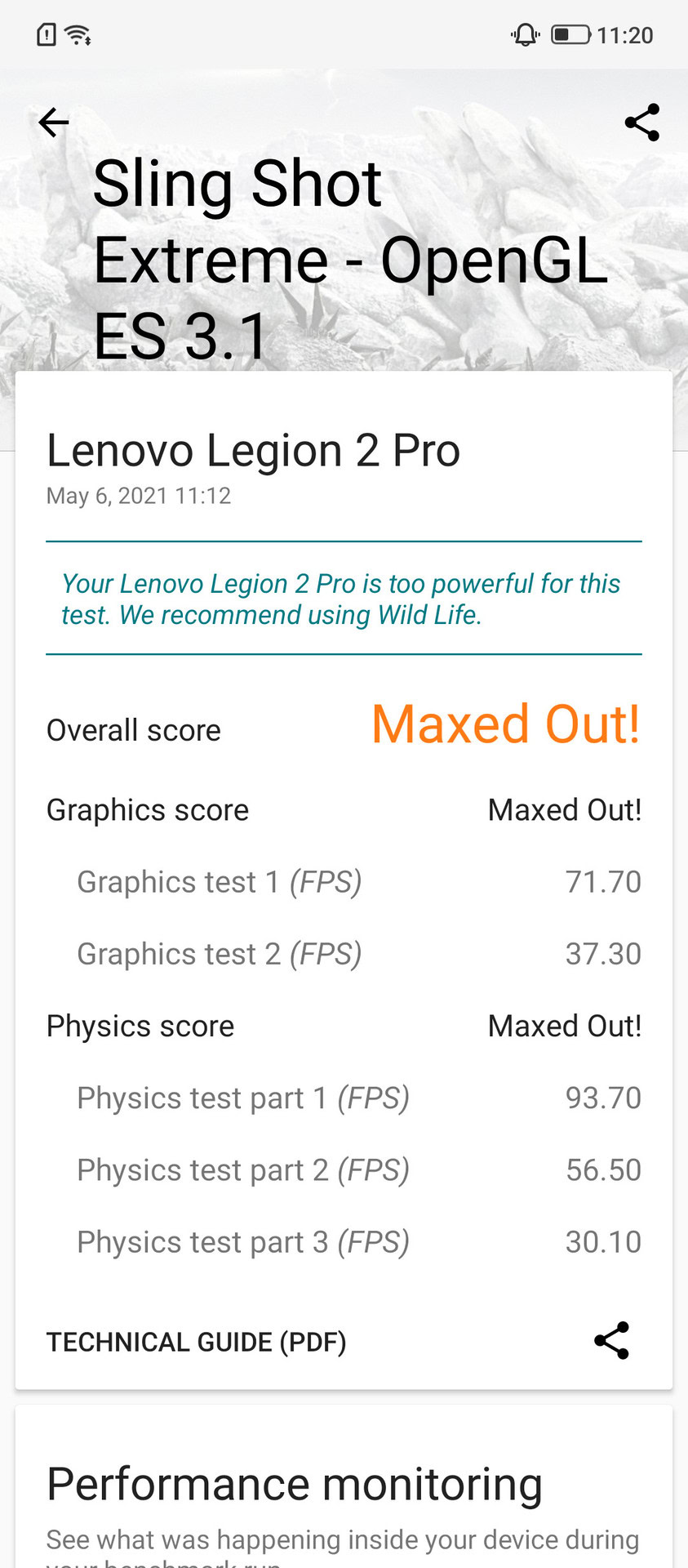 Lenovo Legion Duel 2 3DMark Benchmark 3