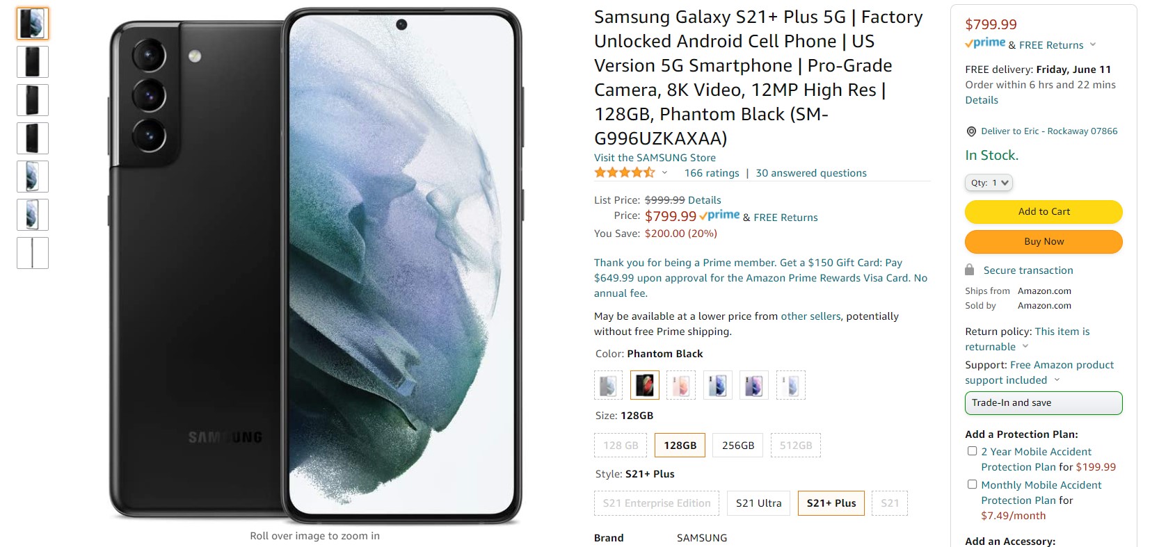 Samsung Galaxy S21 Plus Amazon Deal