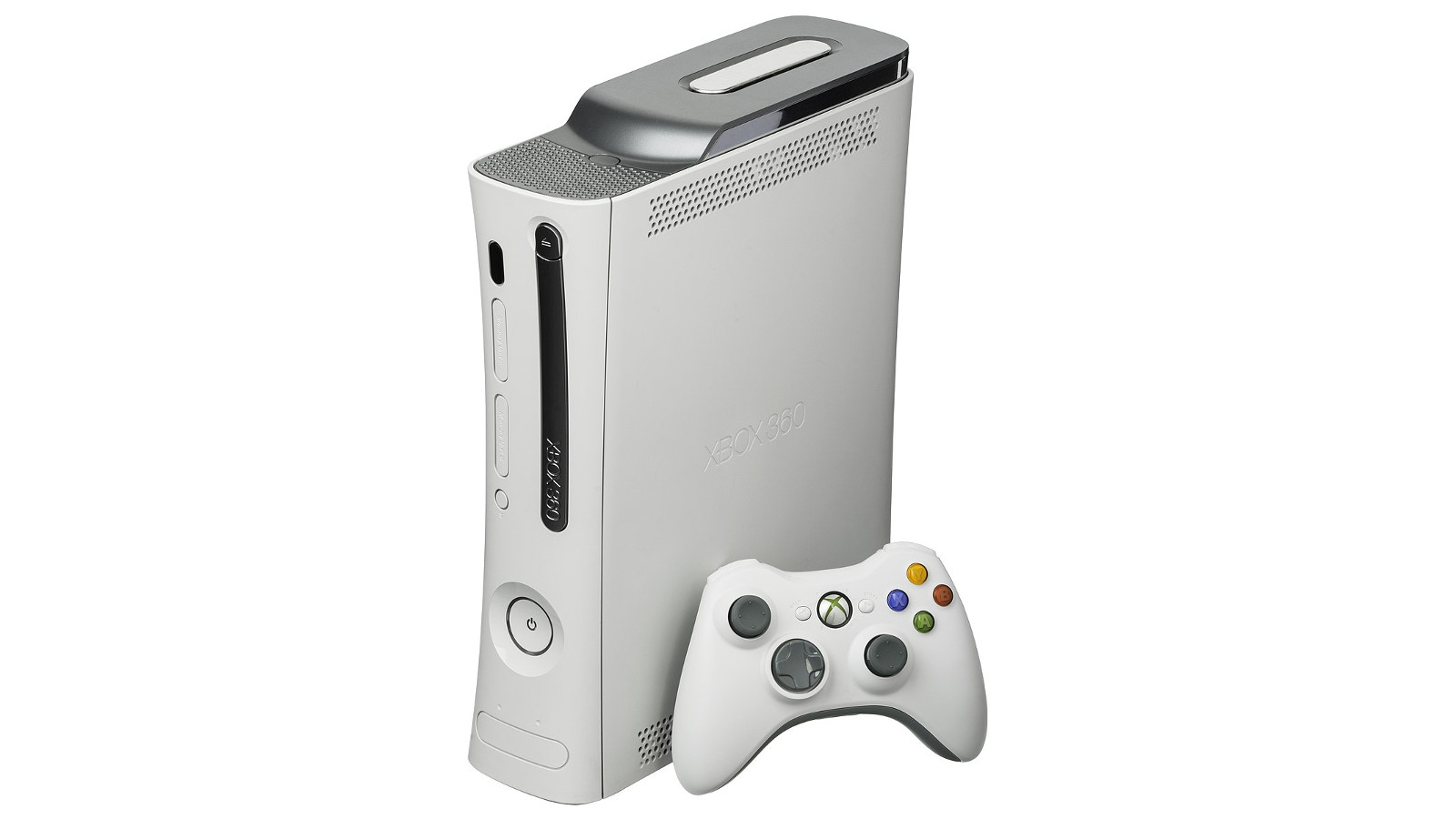 Xbox 360 with controller.