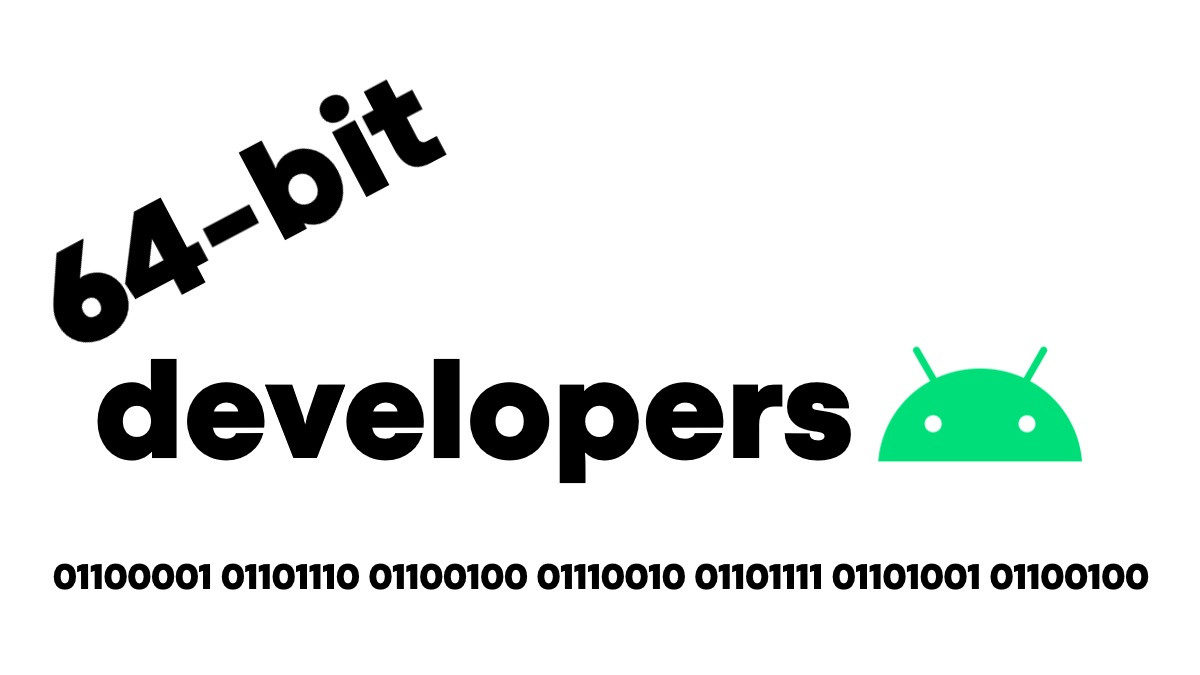 64 bit android developers logo