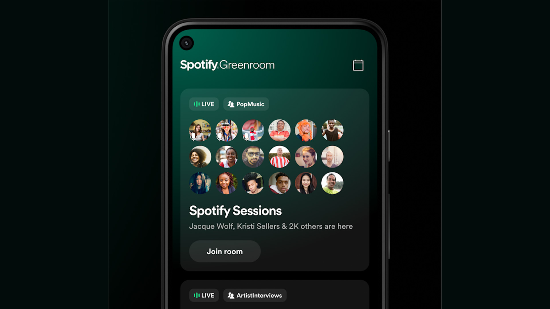 Aplicaciones de Android Captura de pantalla semanal de Spotify Greenroom