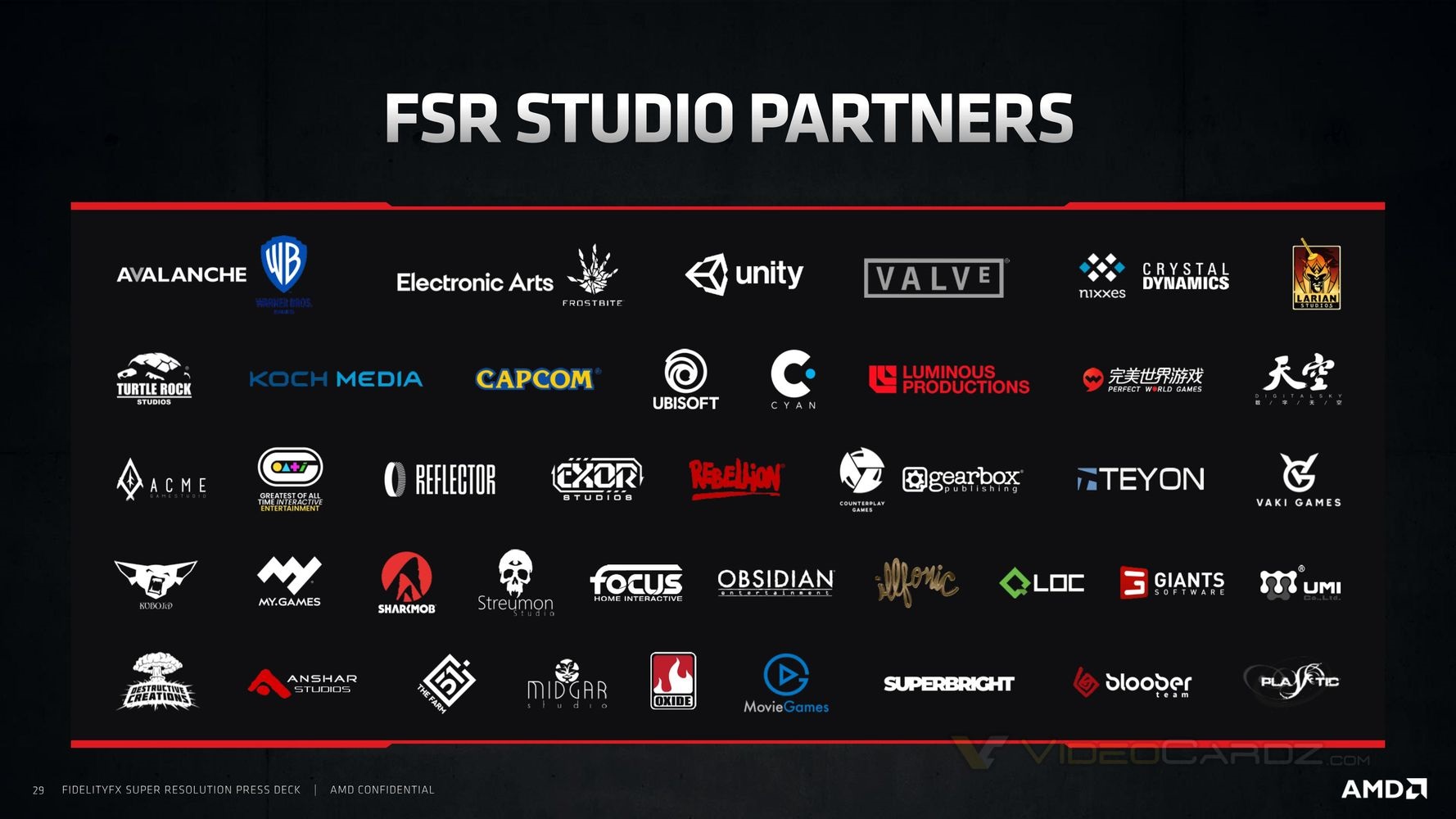 AMD FSR studio partners