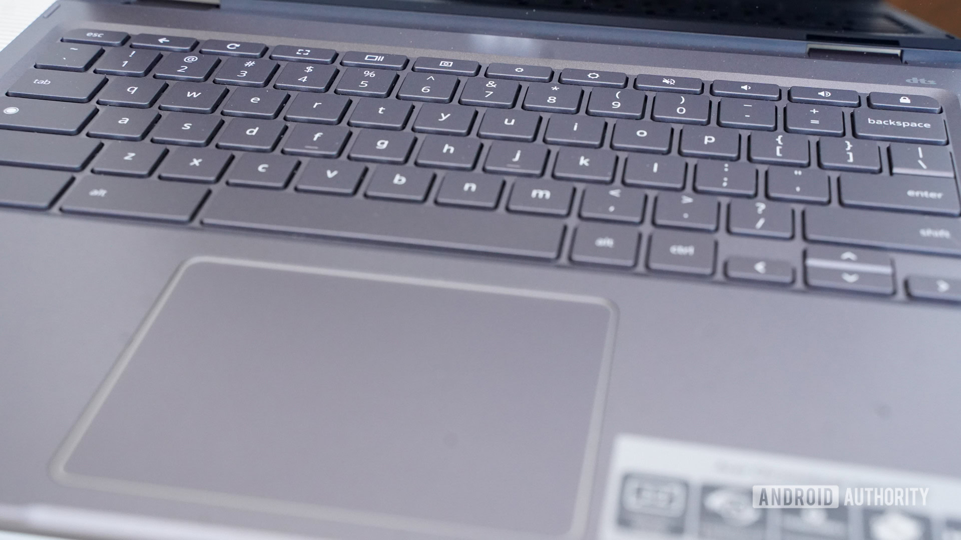 The Acer Chromebook Spin 713 keyboard and trackpad.