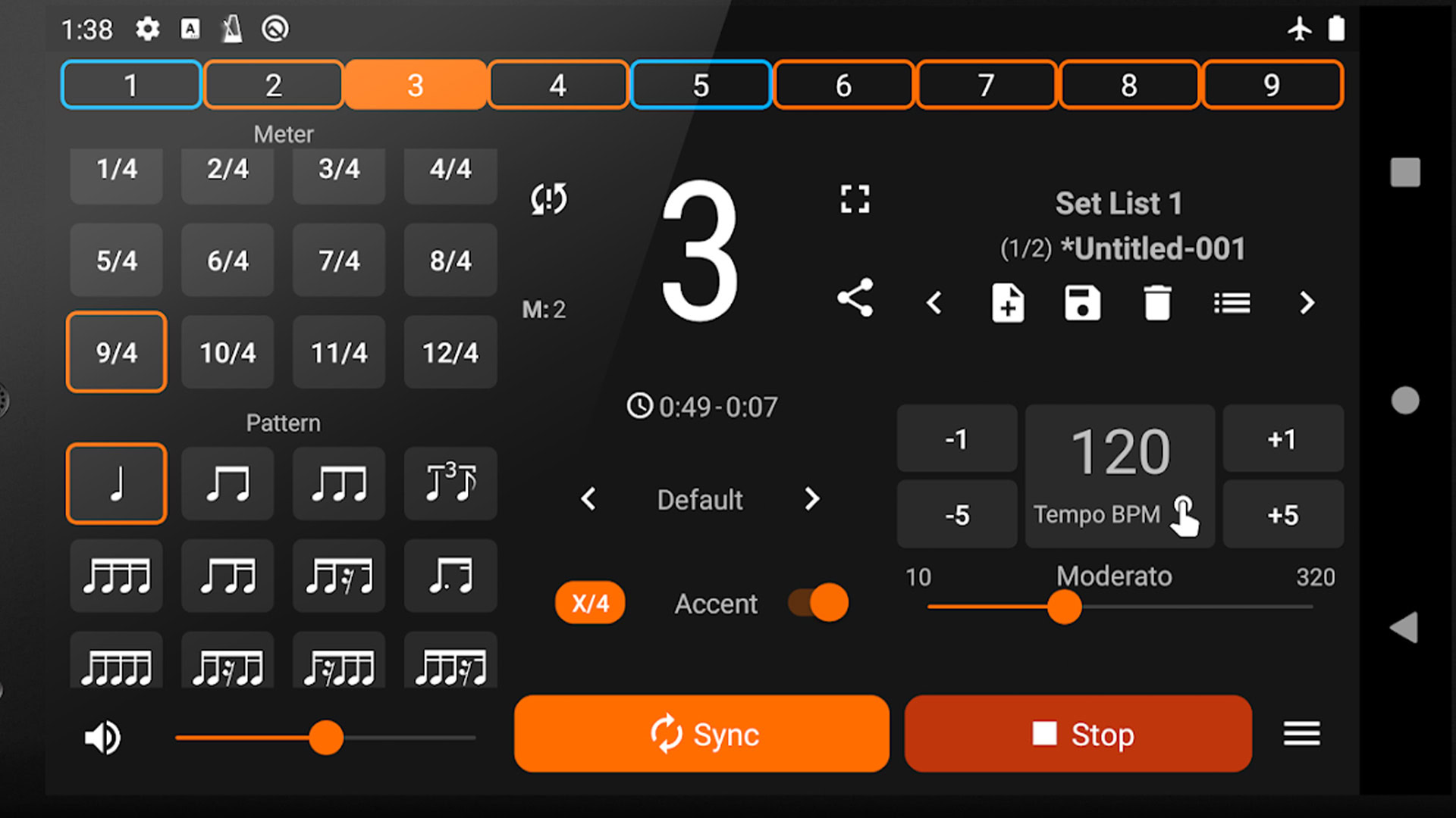 Stage Metronome las mejores aplicaciones de metrónomo para Android