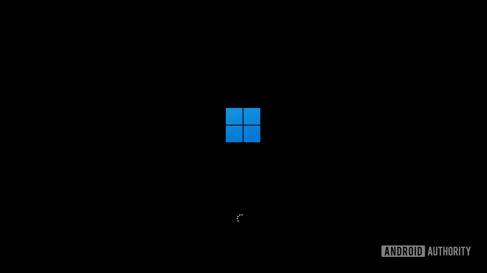 Windows 11 logo startup screen