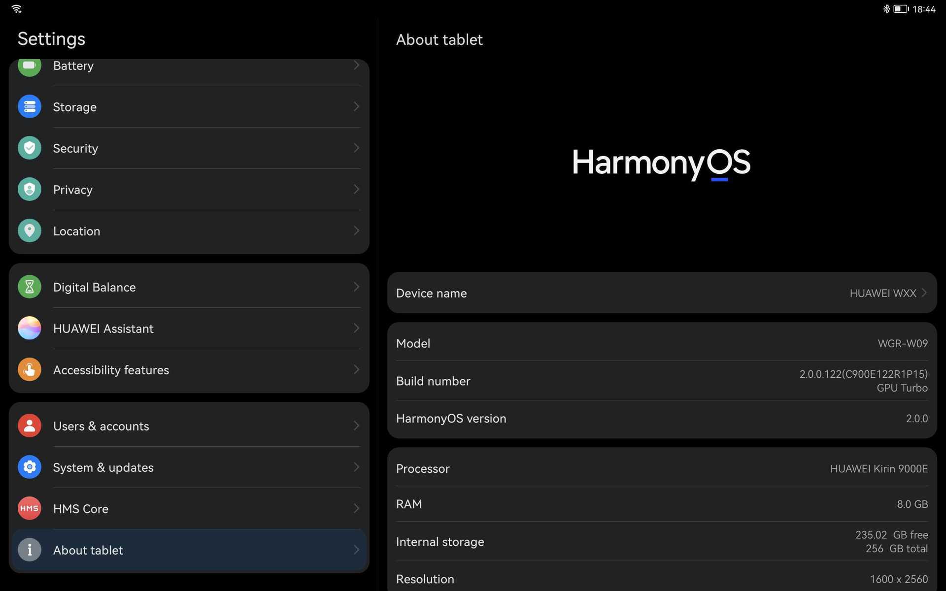 harmony os screenshot settings example 1