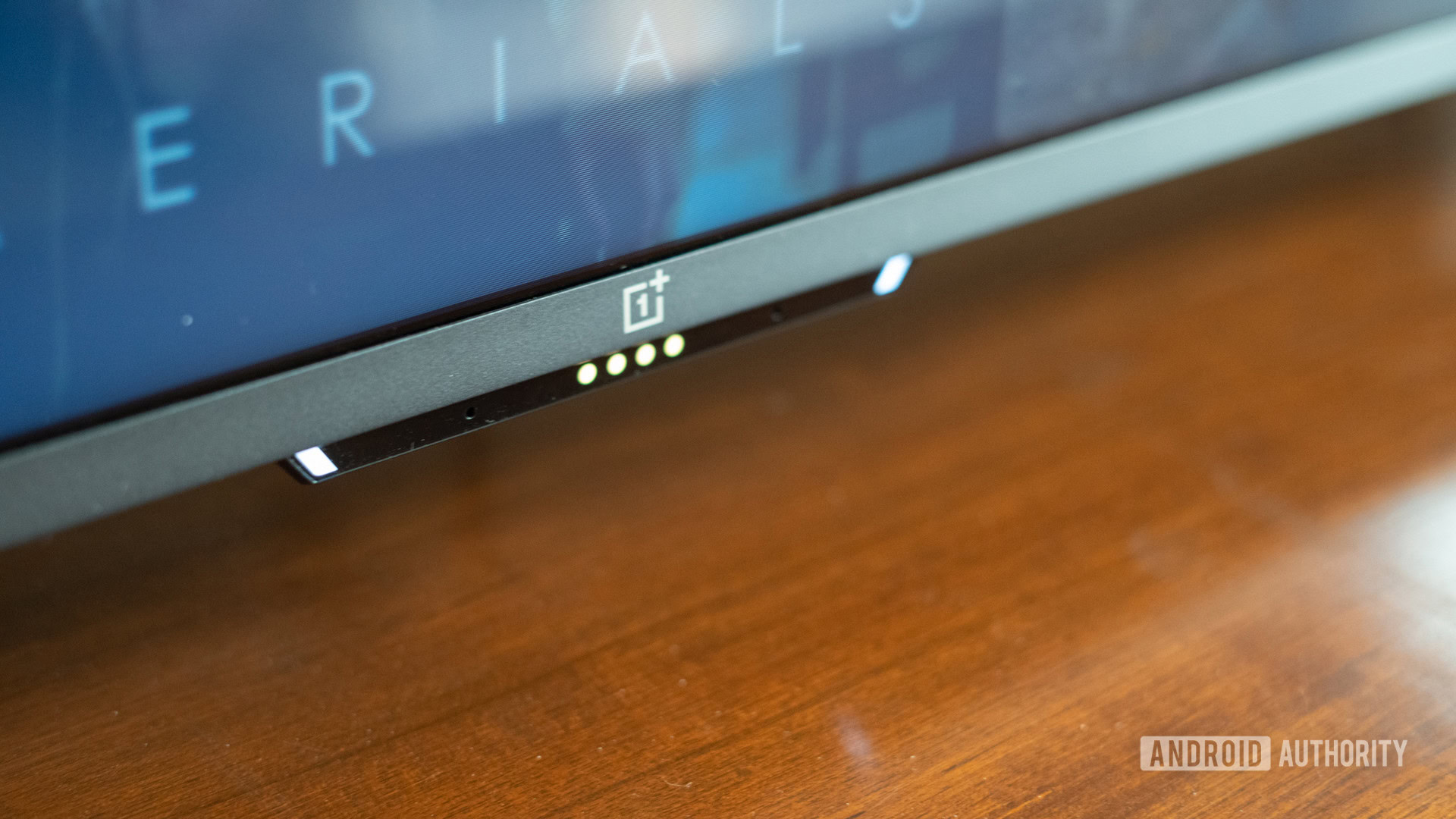 oneplus tv showing front module with lights