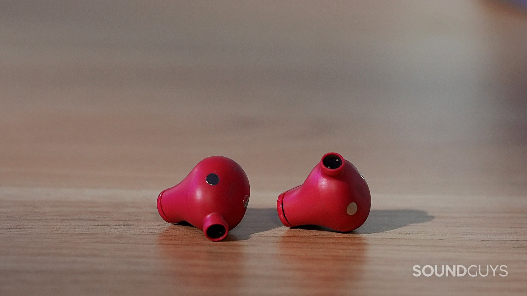 Beats Studio Buds noise-canceling true wireless headphones that display the driver grille without wearing earplugs.