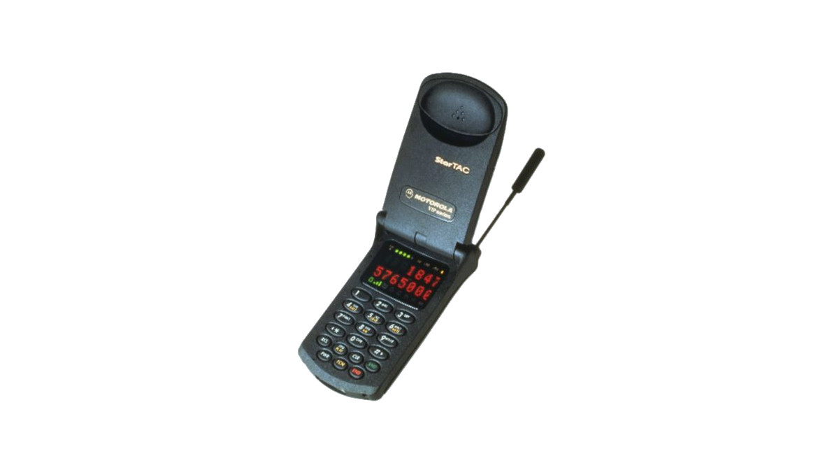 Motorola StarTAC Clamshell Phone, l'un des téléphones les plus influents.