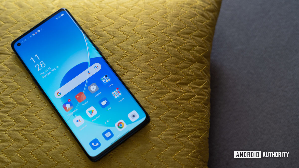 The Oppo Reno 6 Pro review showing front display