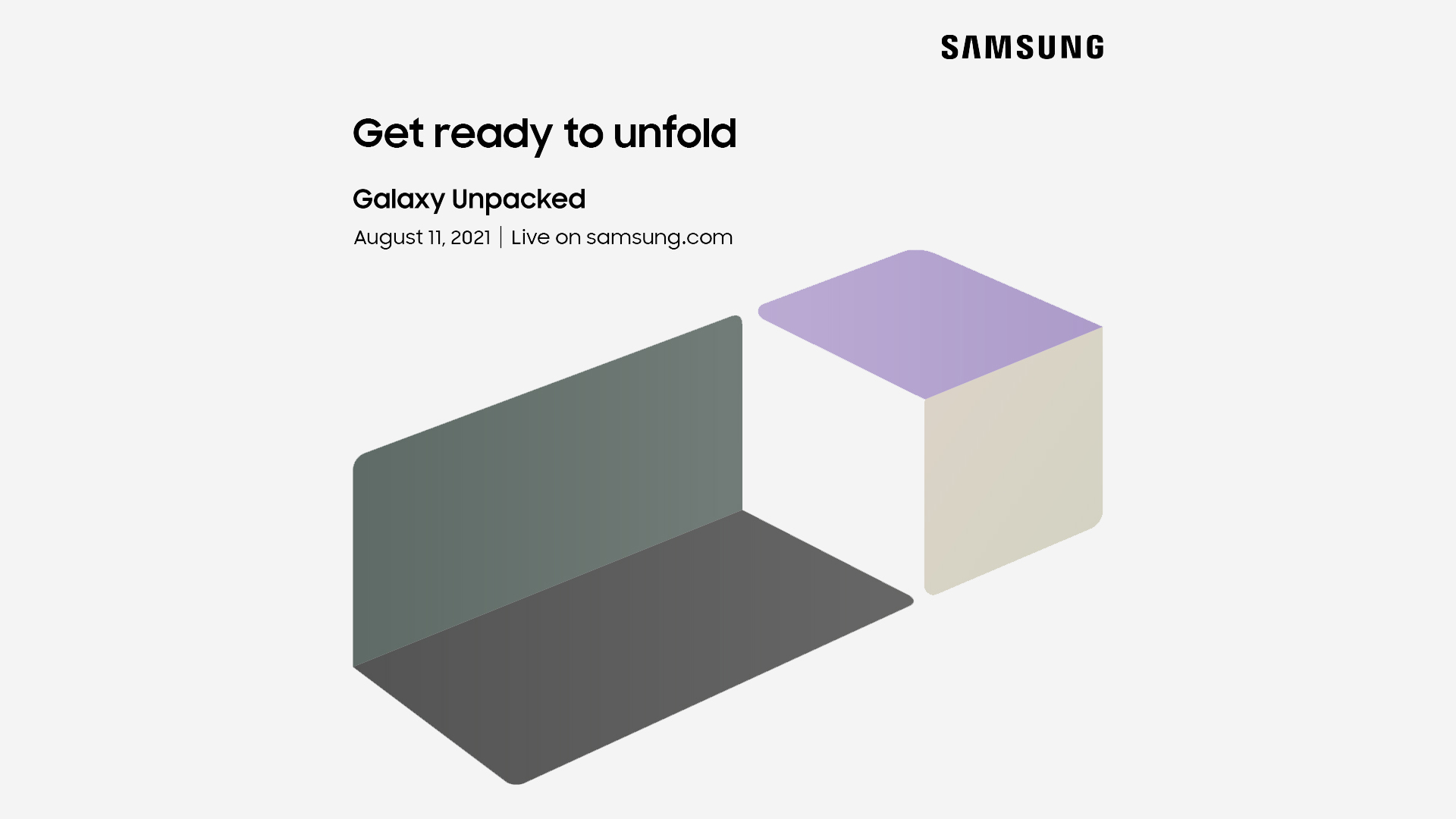 Invitación desempaquetada de Samsung