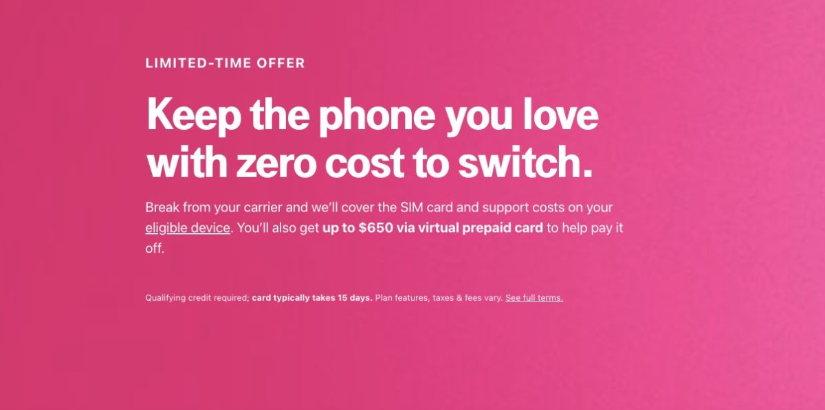 T-mobile switch deal