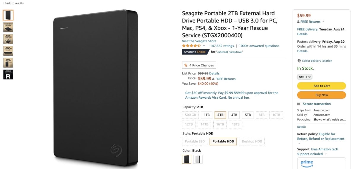 Offre disque dur externe Seagate