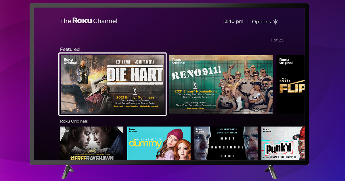 The Roku Channel Quibi shows.