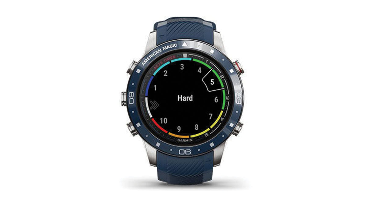 Une montre connectée Garmin affiche la métrique Taux d'effort perçu.