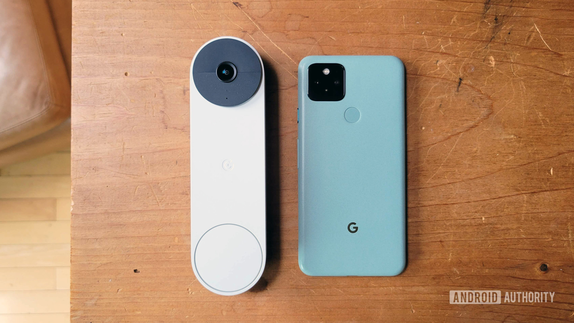 Google Nest Doorbell Review Size Comparison with Google Pixel 5 Front