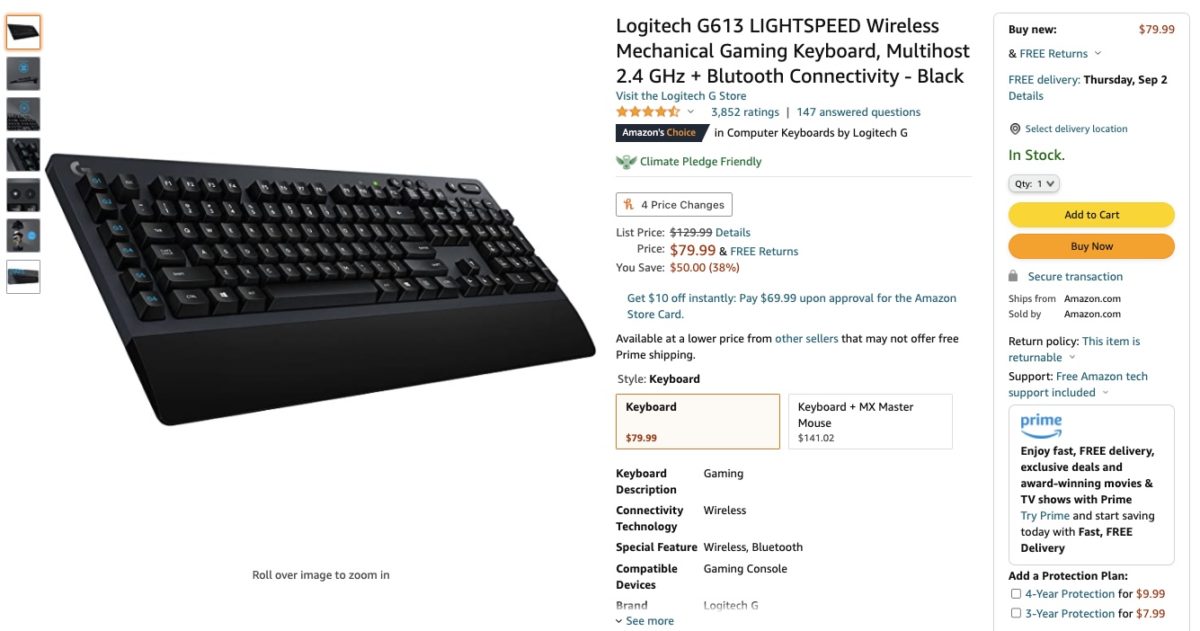 Logitech Lightspeed G613 Keyboard