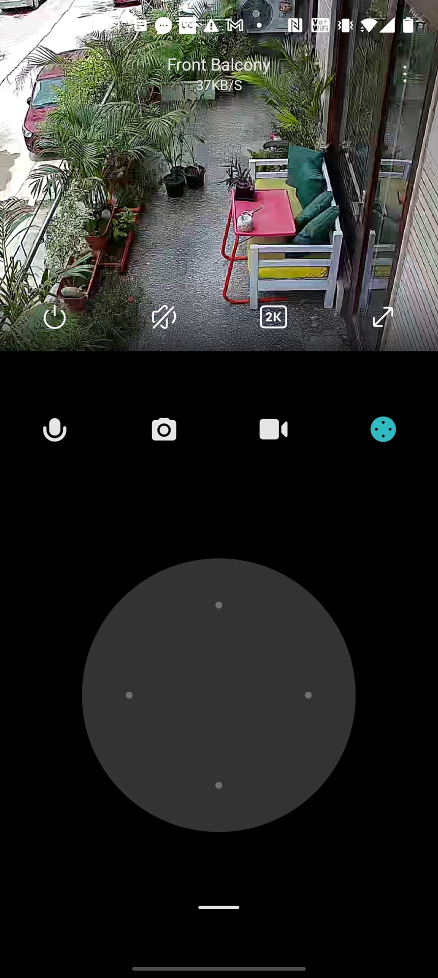 Mi 360 security camera app controls