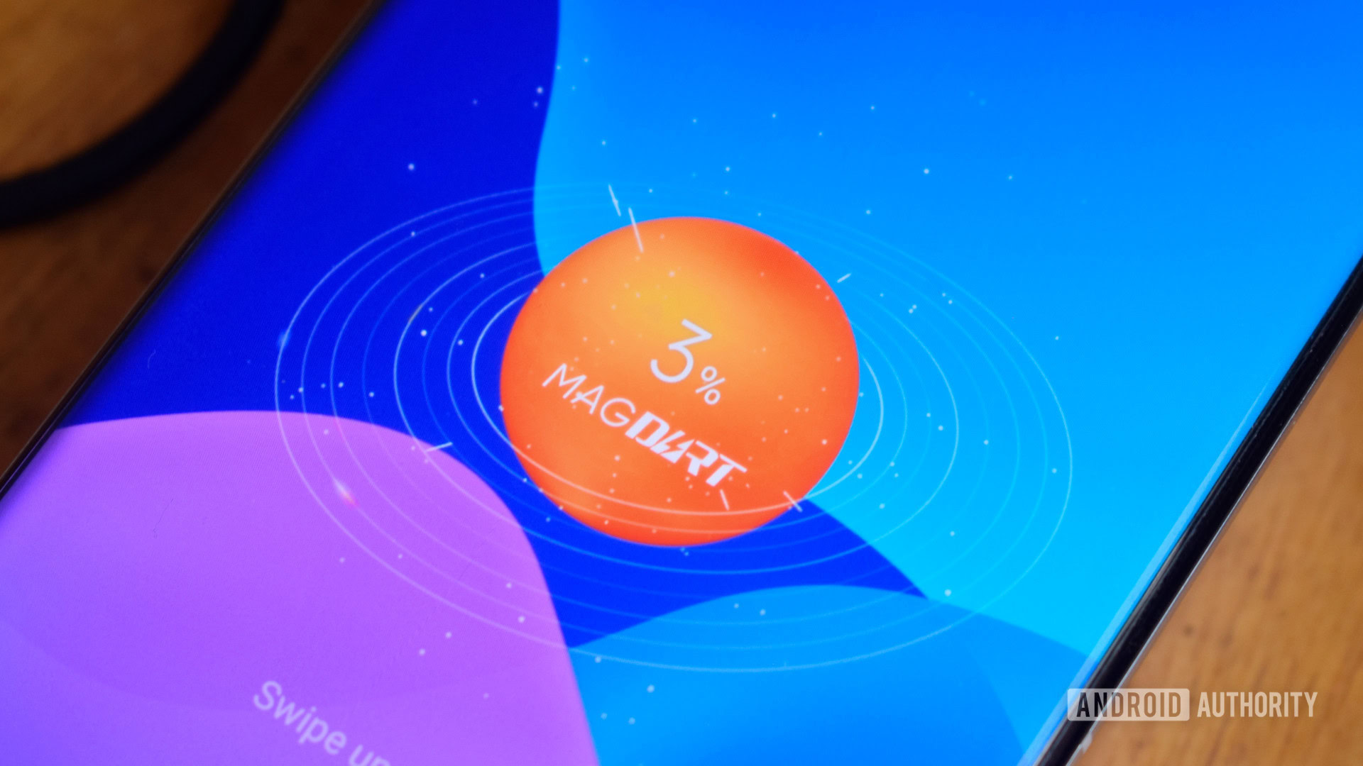 Realme MagDart Concept Phone charging logo close up