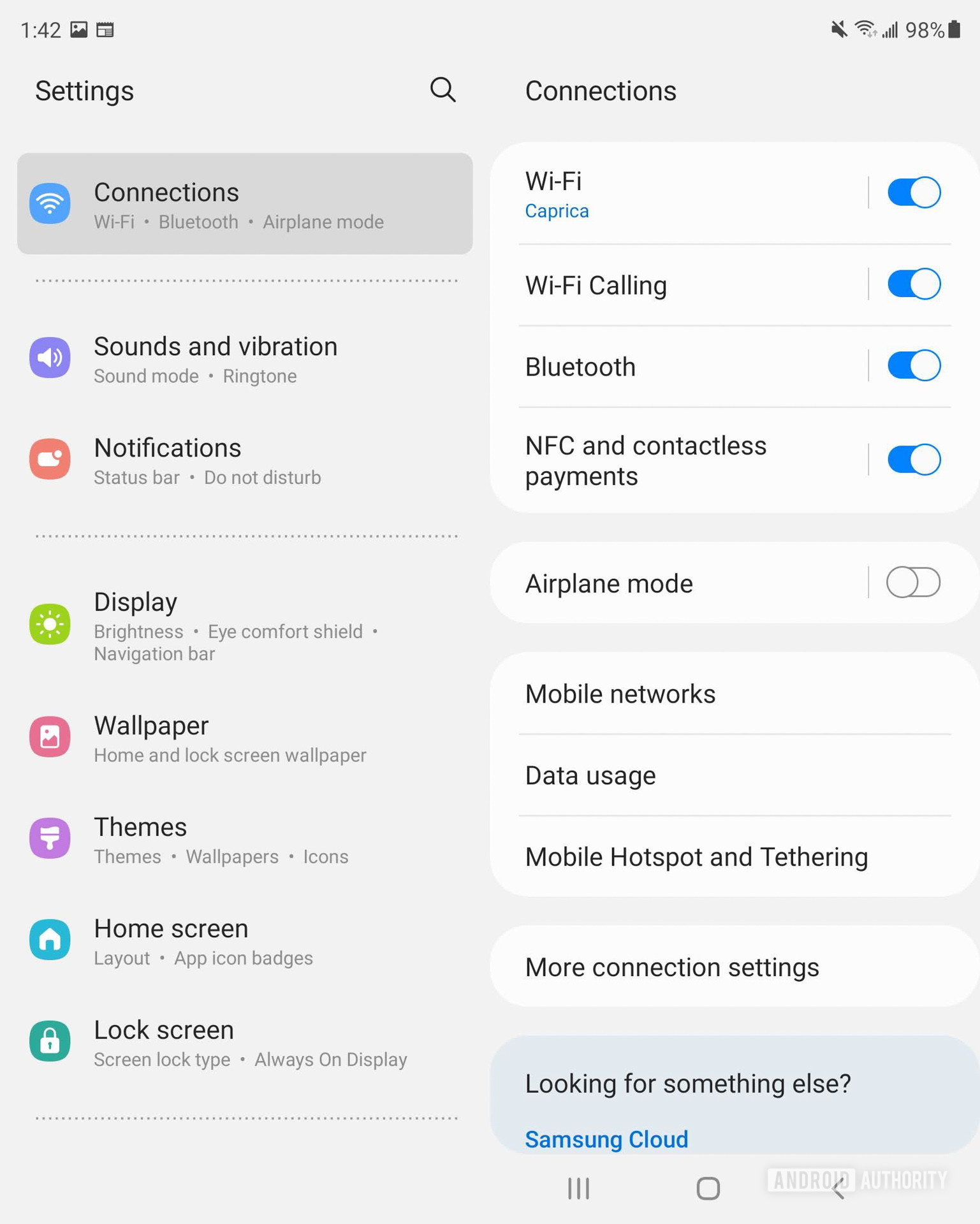 Samsung Galaxy Z Fold 3 settings