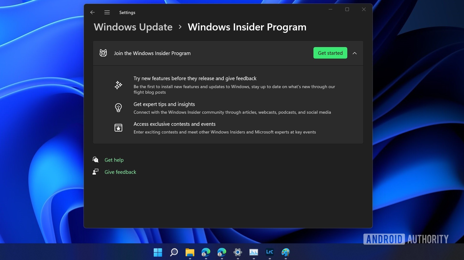 Programme Windows Insider bêta de Windows 11