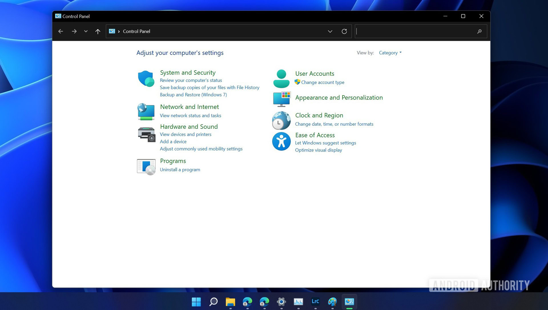 Windows 11 Beta Control Panel