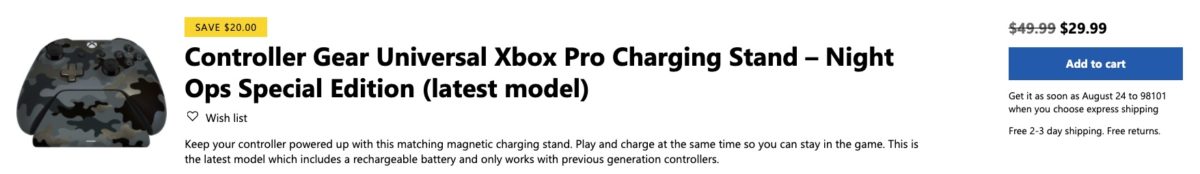 Xbox charging dock