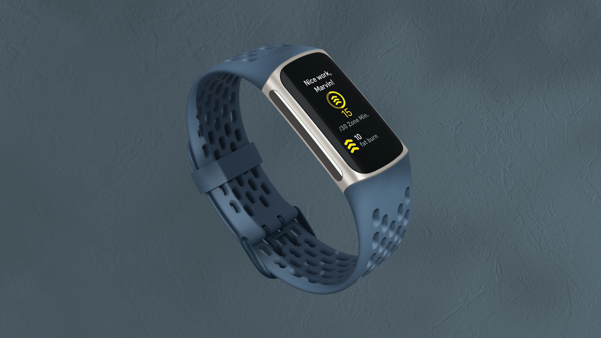 fitbit charge 5 steel blue platinum active zone minutes
