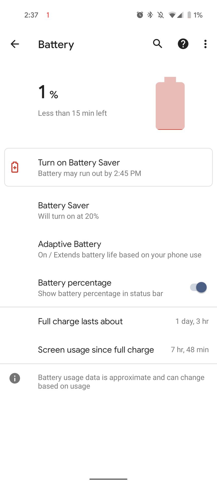 google pixel 5a review battery stats 1