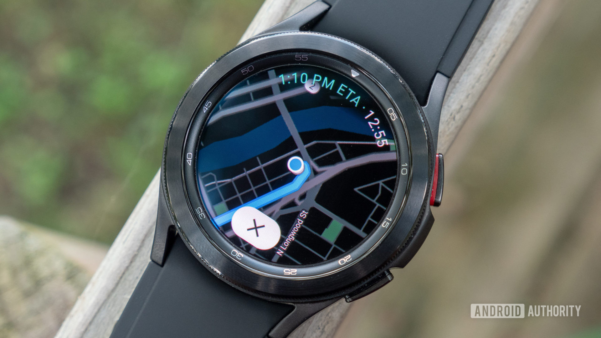 The new Google Maps application on the Samsung Galaxy Watch 4.