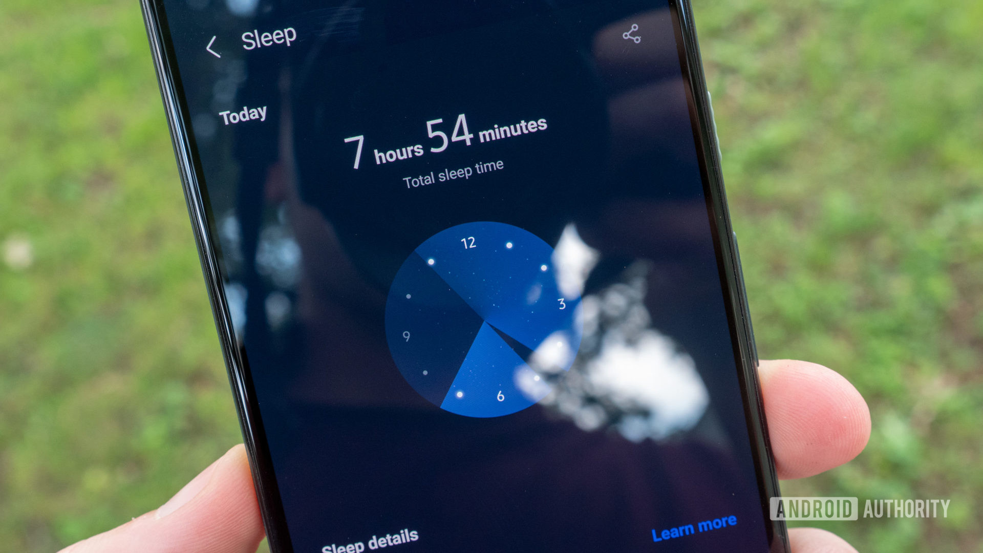 The Samsung Health app showing sleep tracking from the Samsung Galaxy Watch 4.
