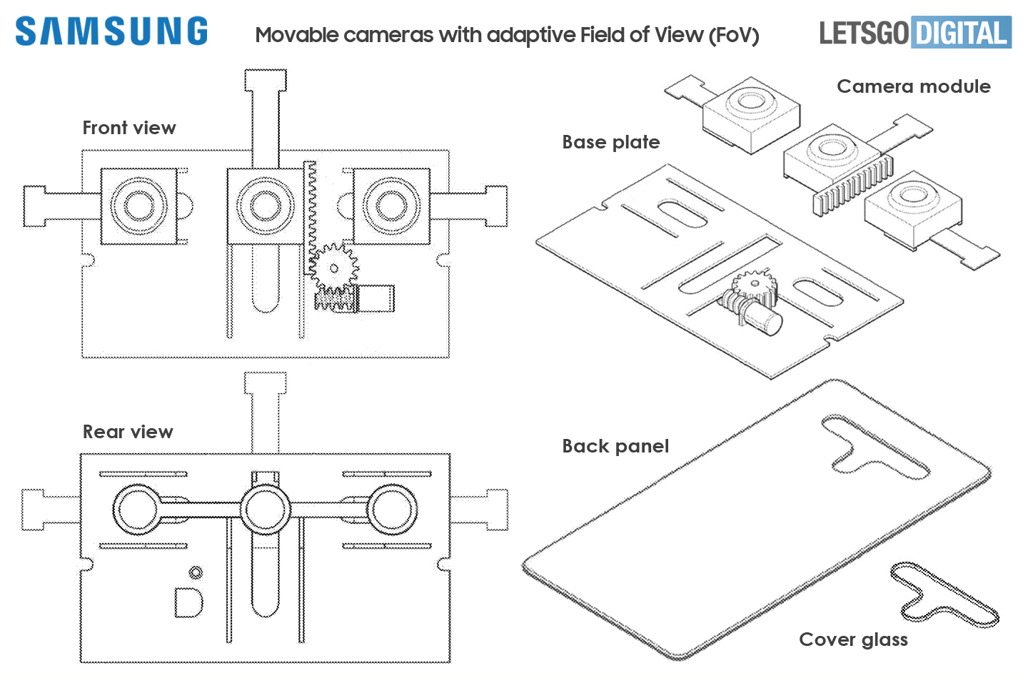 samsung movable camera patent letsgodigital