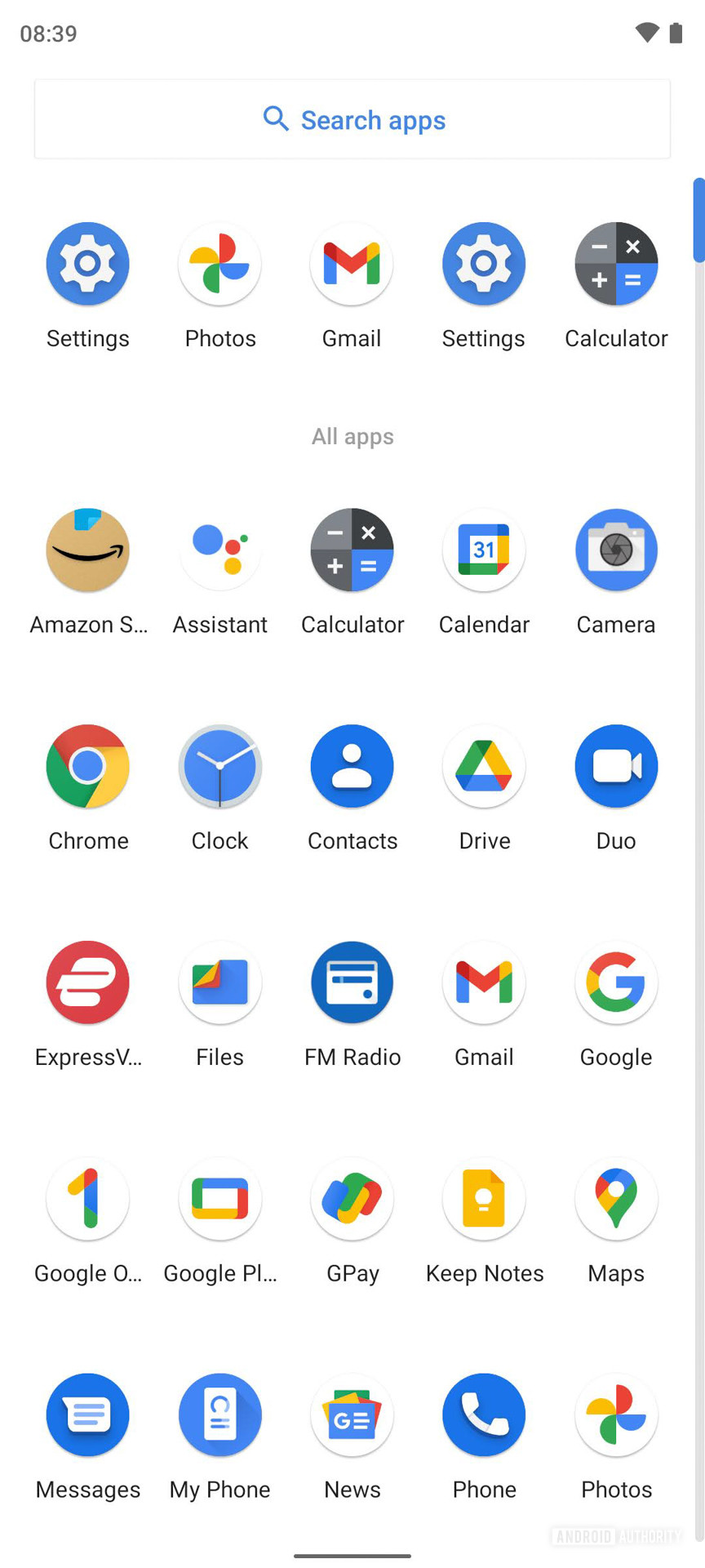 Android 11 App Drawer