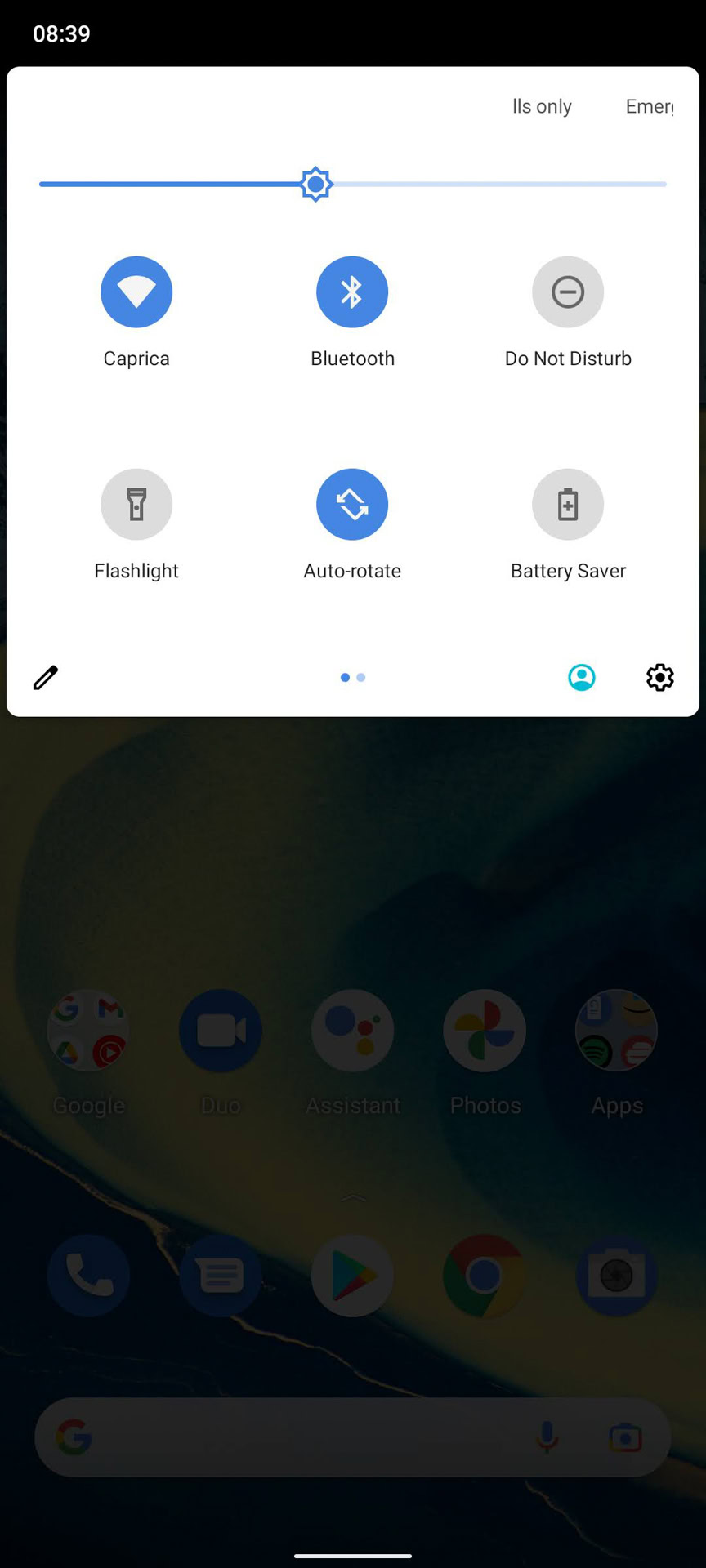 Android 11 Quick Settings