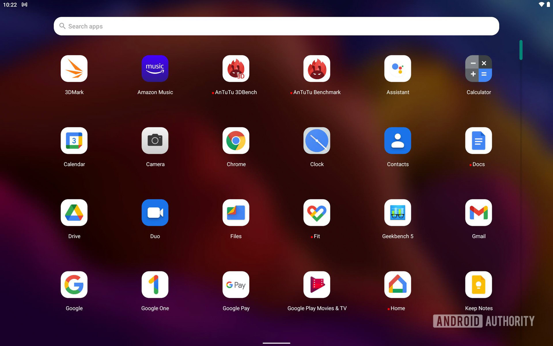Lenovo Yoga Tab 13 app drawer