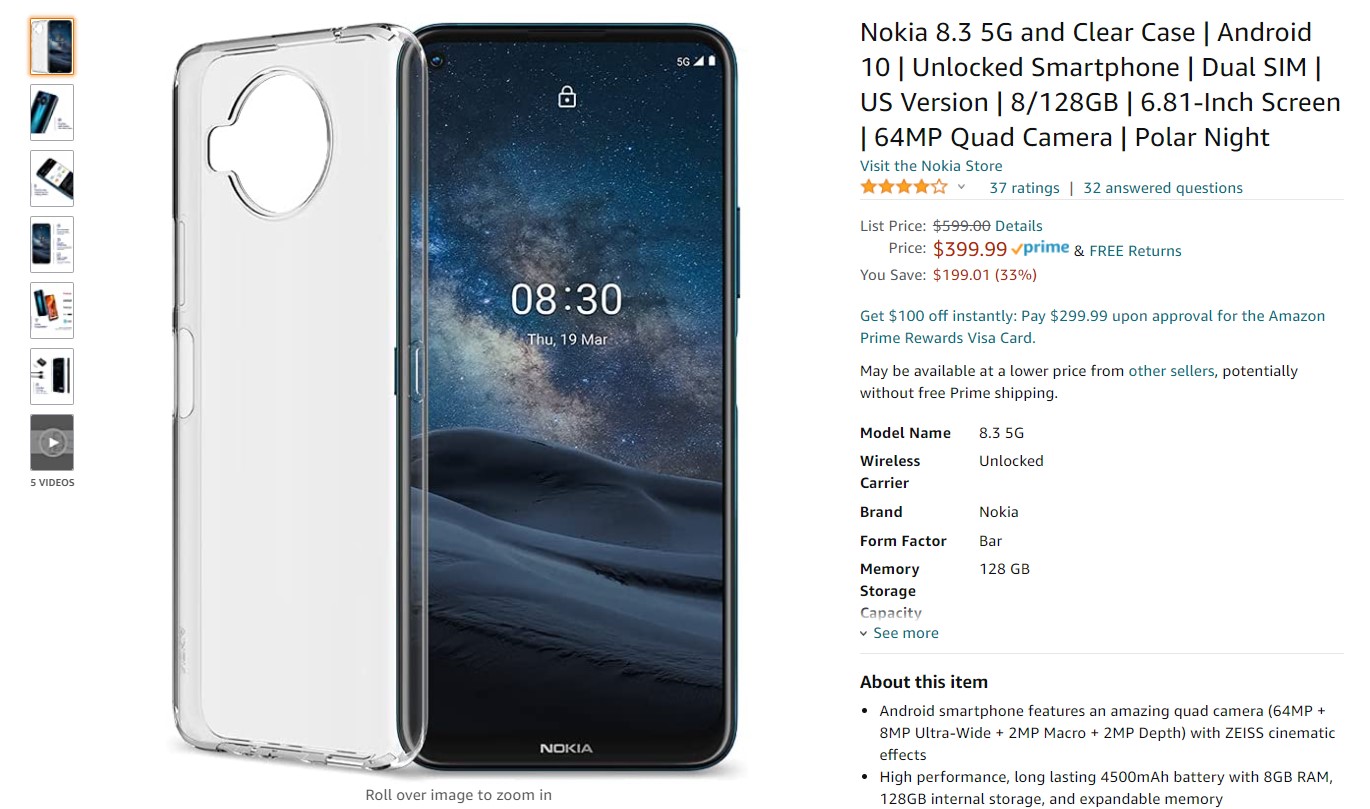 Nokia 8 Amazon Deal