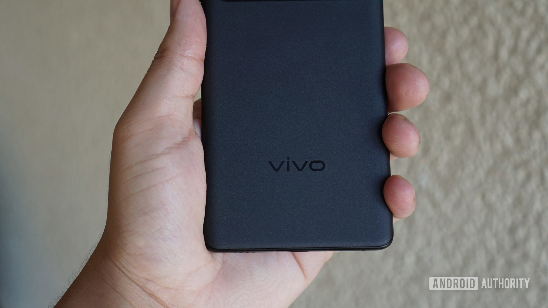 The Vivo logo on the X70 Pro Plus.