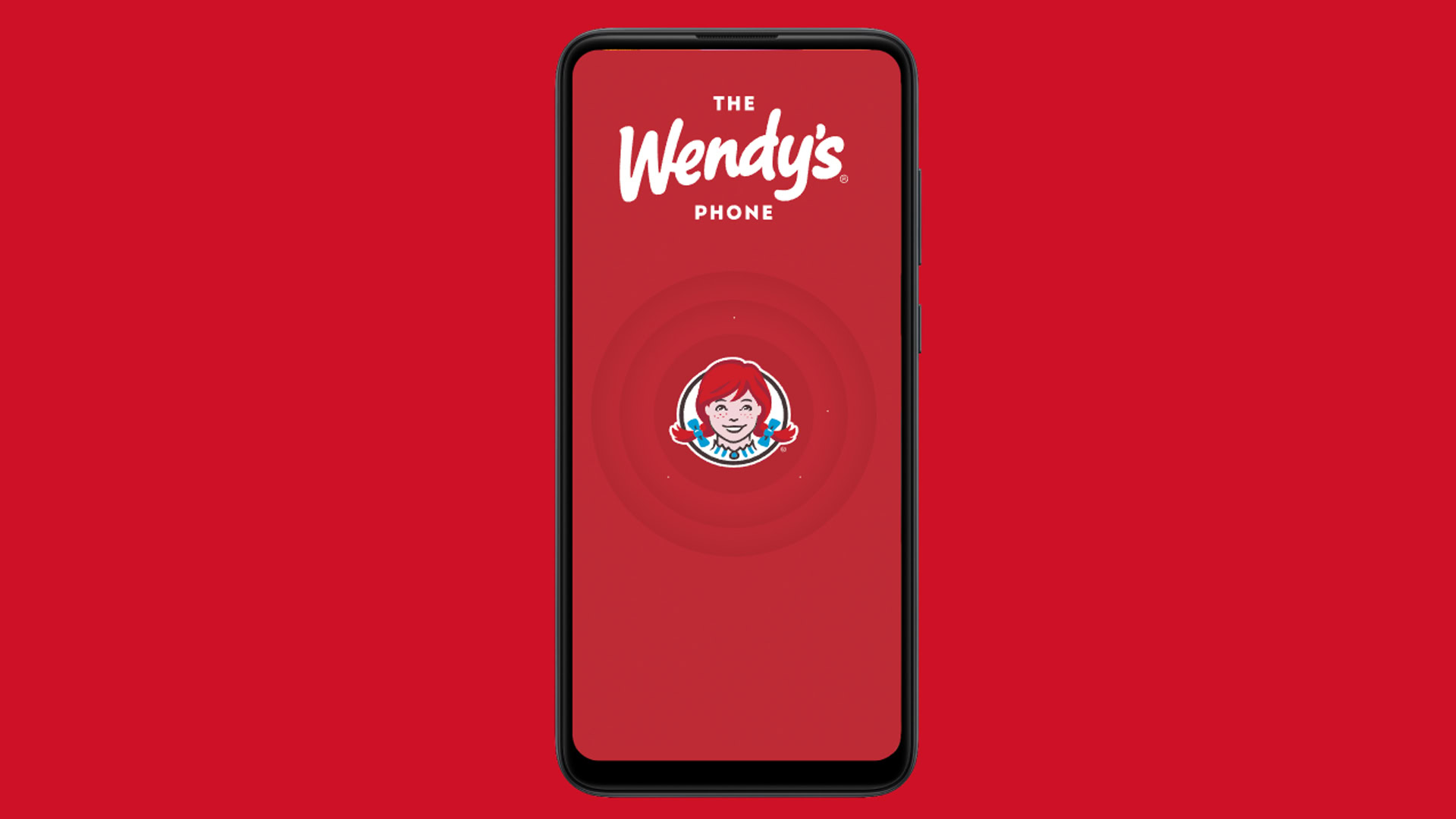La face avant du mystérieux téléphone Android de Wendy's Canada.