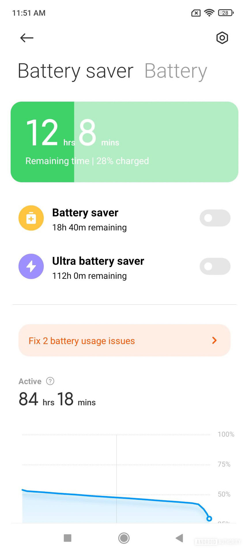 Xiaomi 11T Pro MIUI battery life