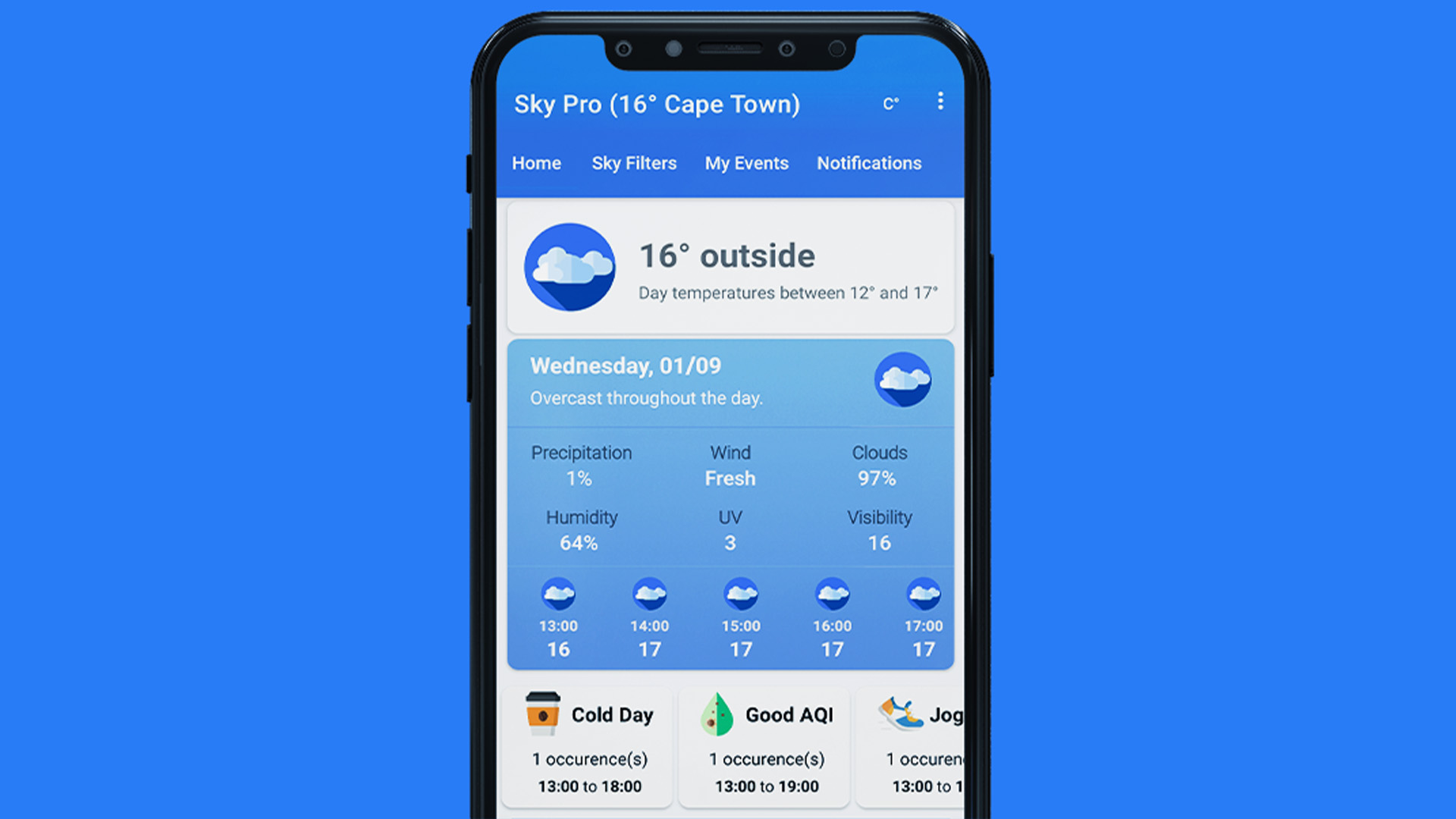 Applications Android hebdomadaires - Capture d'écran de Sky Weatherman