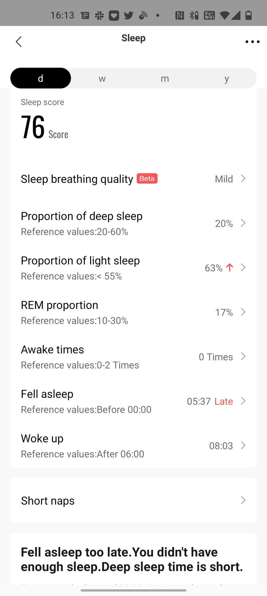 Amazfit GTR 3 Pro zepp данные сна