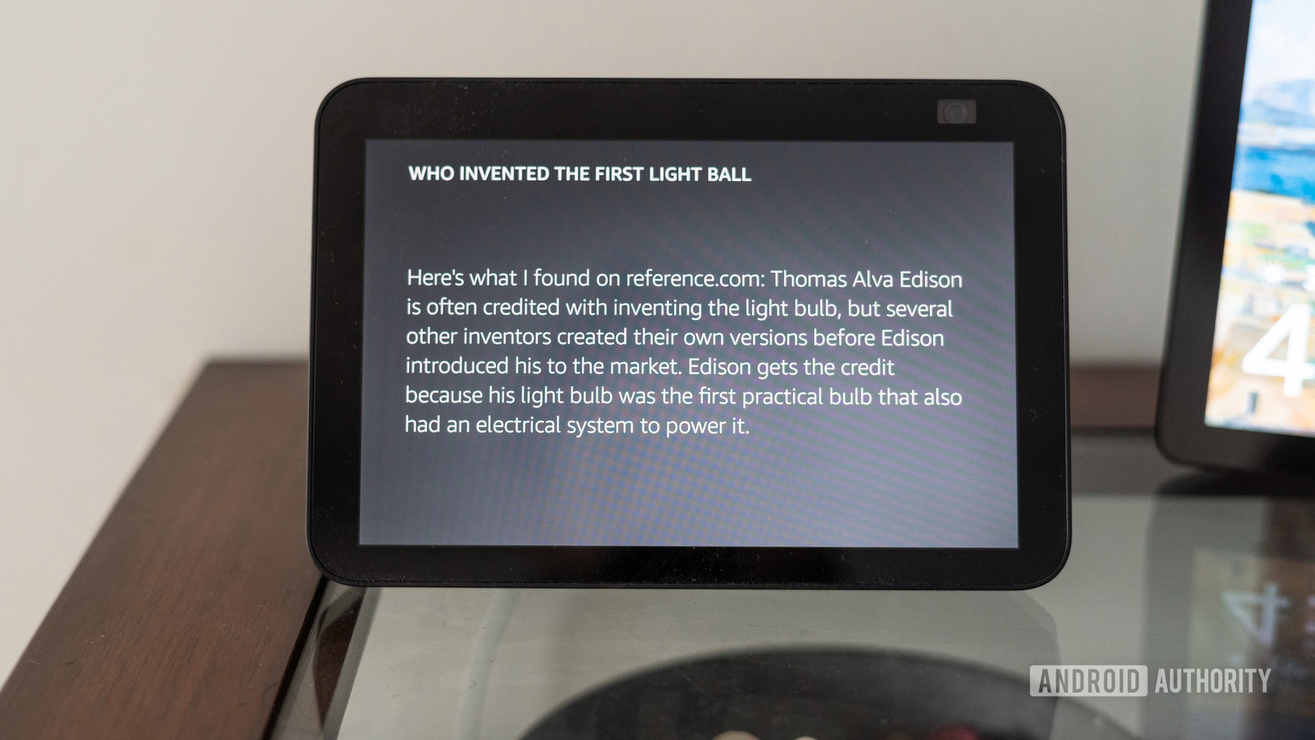 Amazon Echo Show 8 review front display switched on